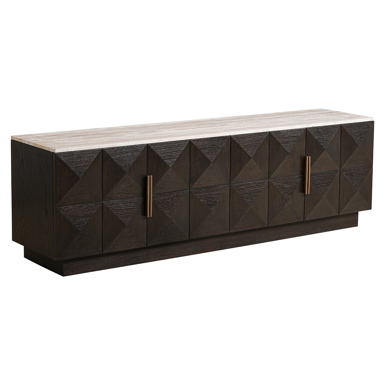 Tv-meubel Claremont 4-deurs (Bruin)
