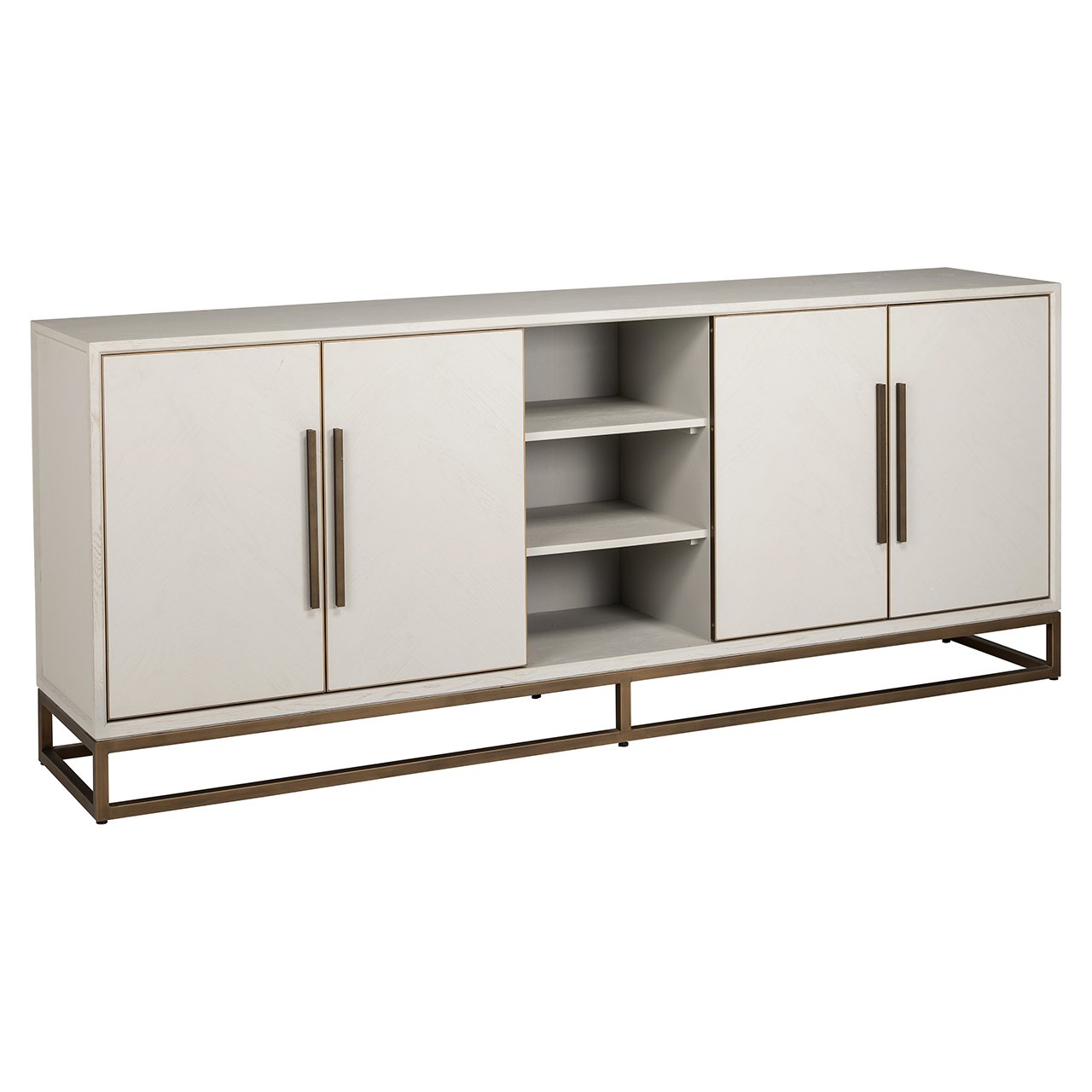 Dressoir Whitebone messing 4-deuren (Verona Grijs)