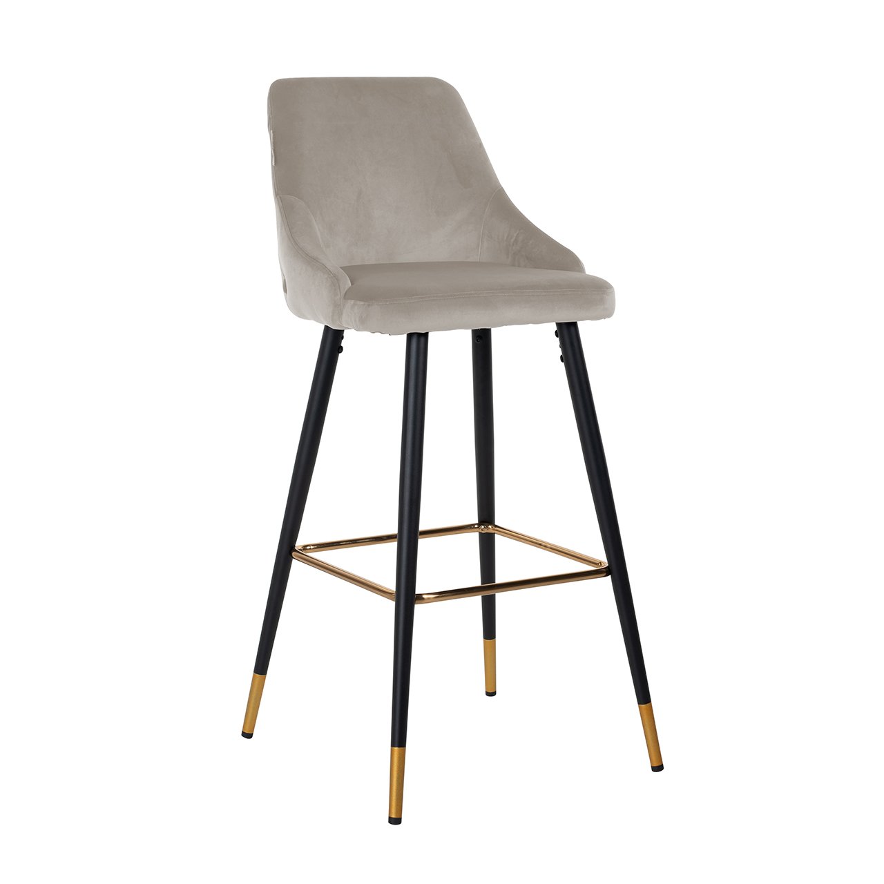 Barstoel Imani khaki fluweel (Quartz Khaki 903)