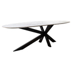 Eettafel Trocadero wit (Zwart/wit)
