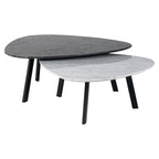Salontafel Trocadero set van 2 (Zwart/wit)
