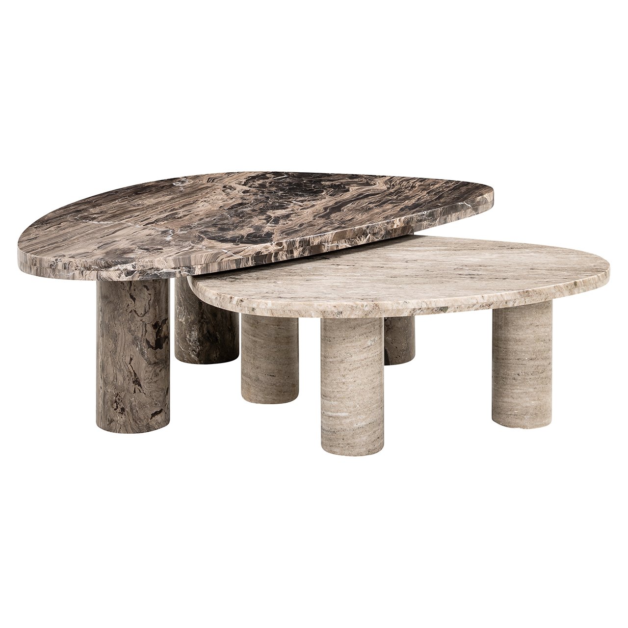 Salontafel Nazario set van 2 (Bruin)