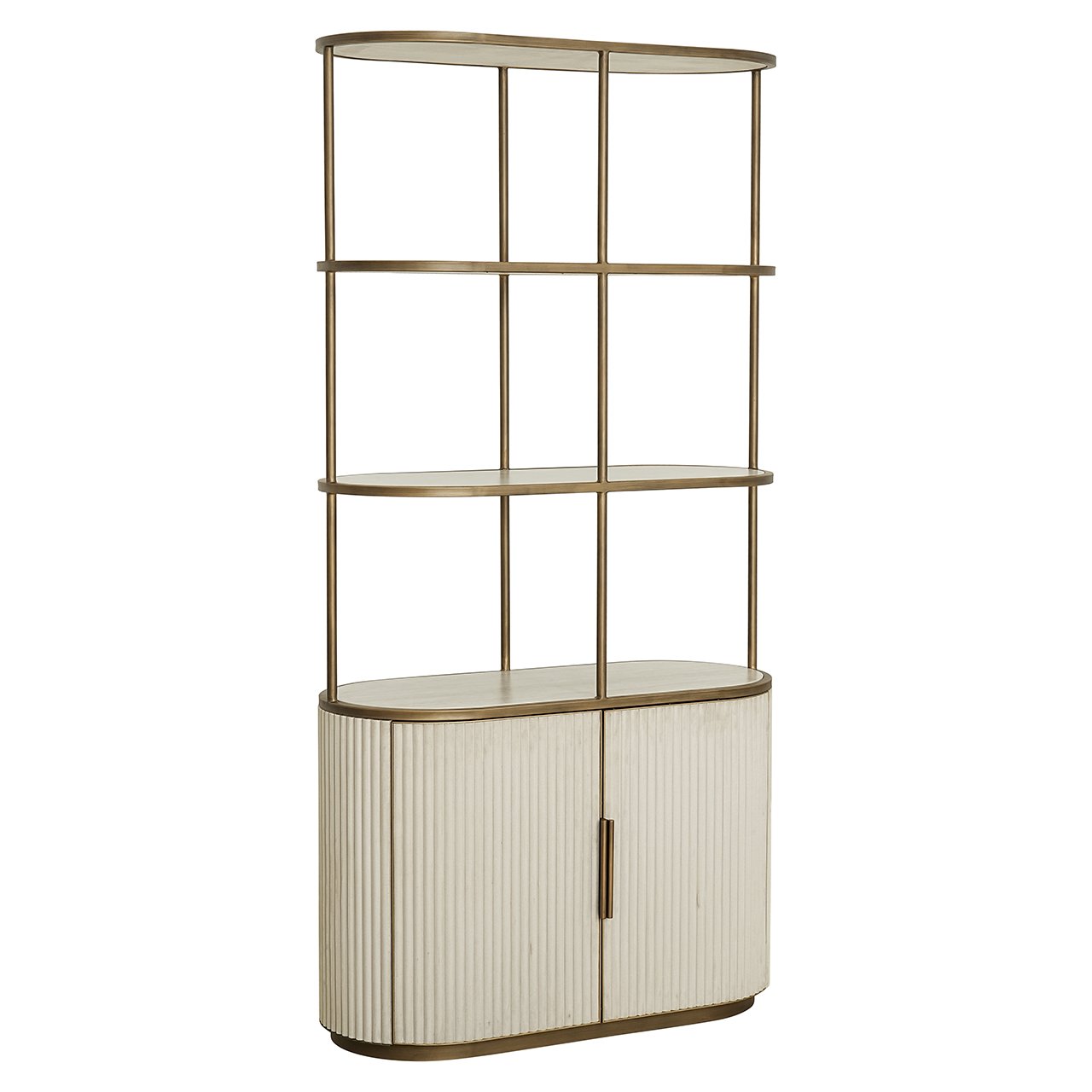 Wandkast Tivoli 2-deurs 3 open planken (Wit)