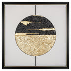 Wandkunst Maan (Zwart/goud)