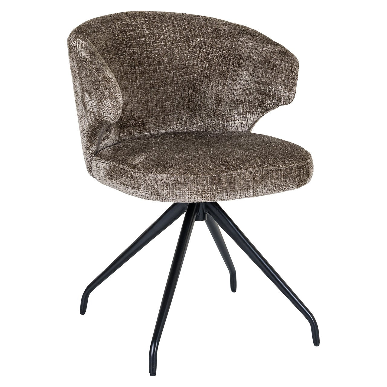 Draaistoel Milly steen chenille (Niagara 104 Stone Chenille)