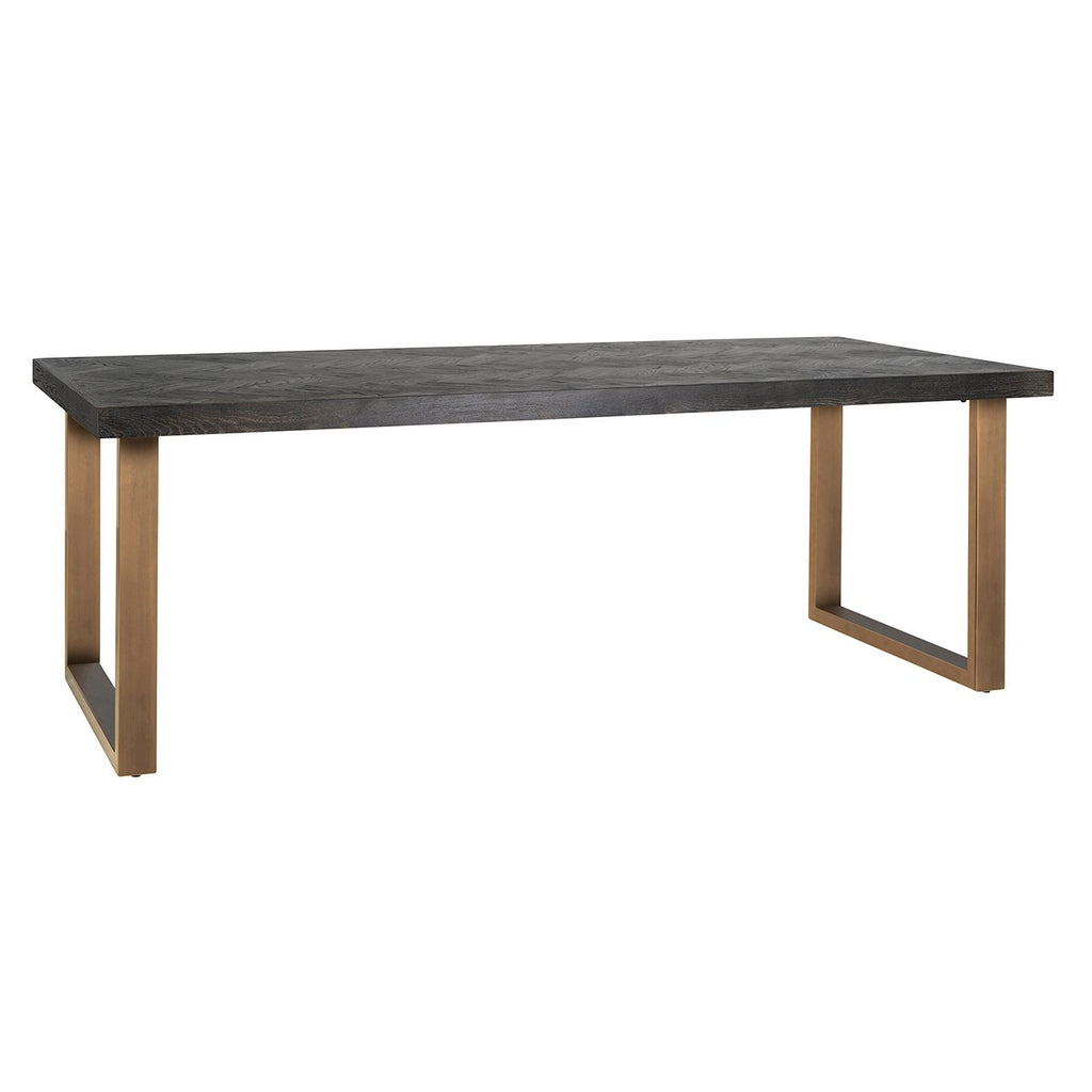 Eettafel Blackbone messing 220 (Zwart rustiek)