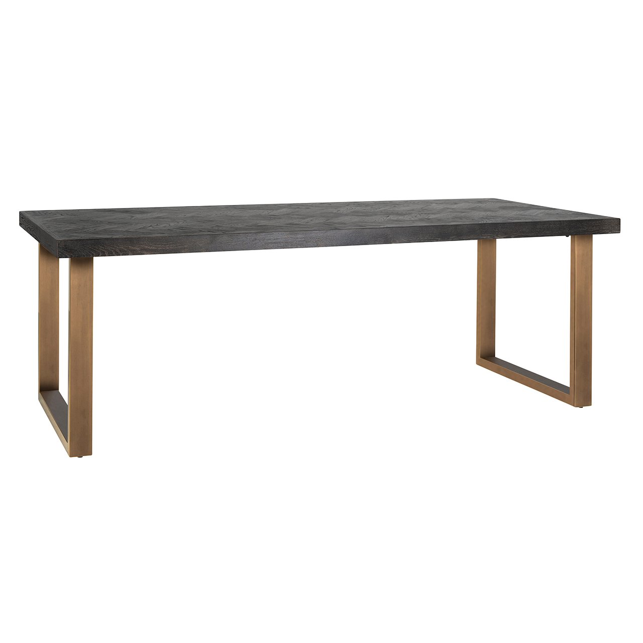 Eettafel Blackbone messing 220 (Zwart rustiek)
