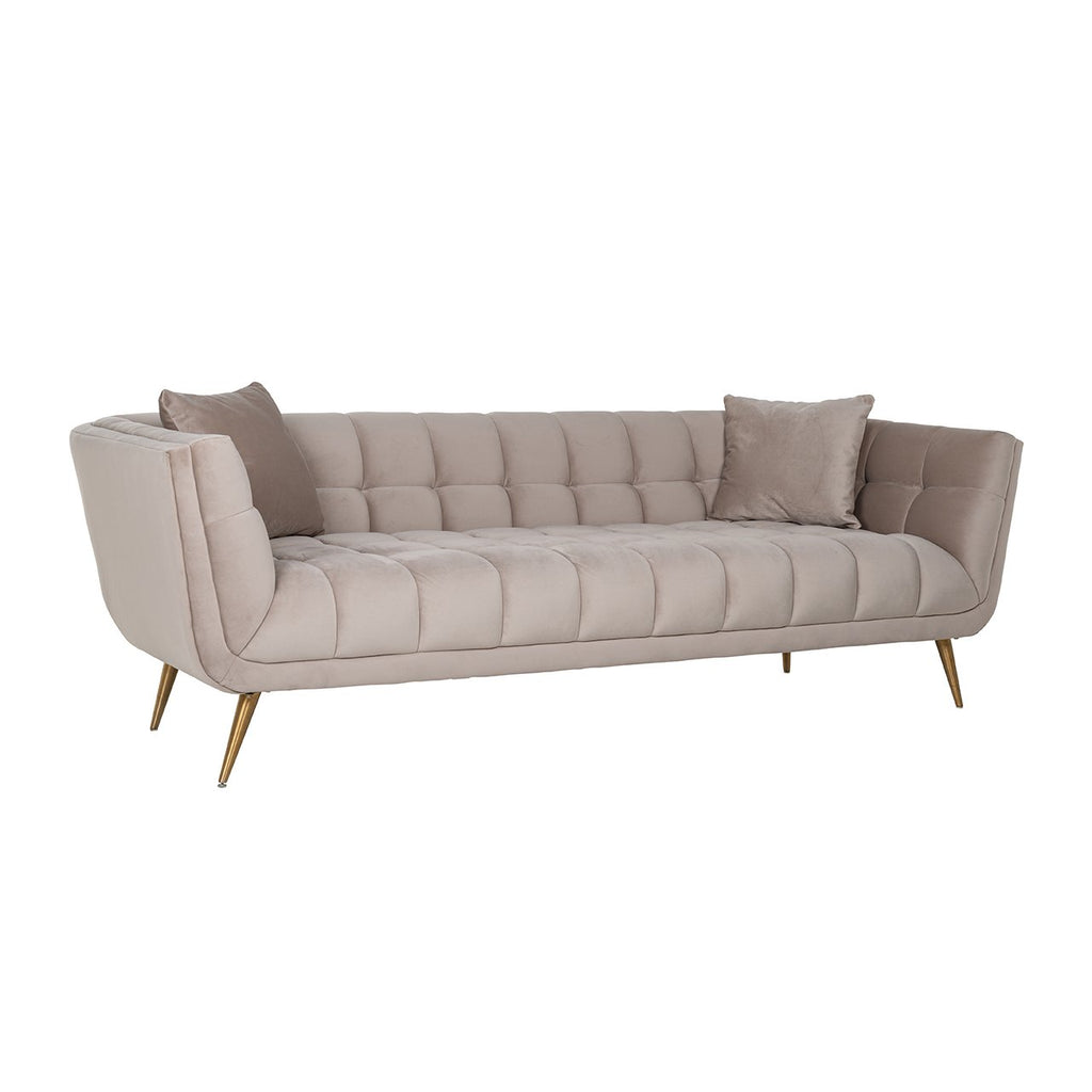 Bank Huxley Khaki fluweel / Geborsteld goud (Kwarts Khaki 903)