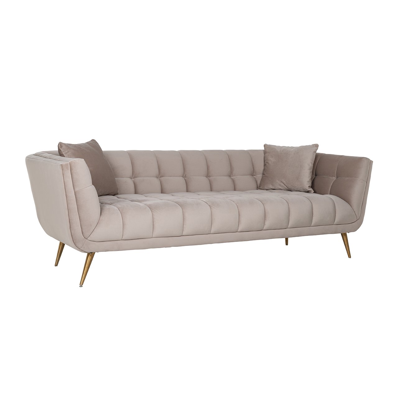 Bank Huxley Khaki fluweel / Geborsteld goud (Kwarts Khaki 903)