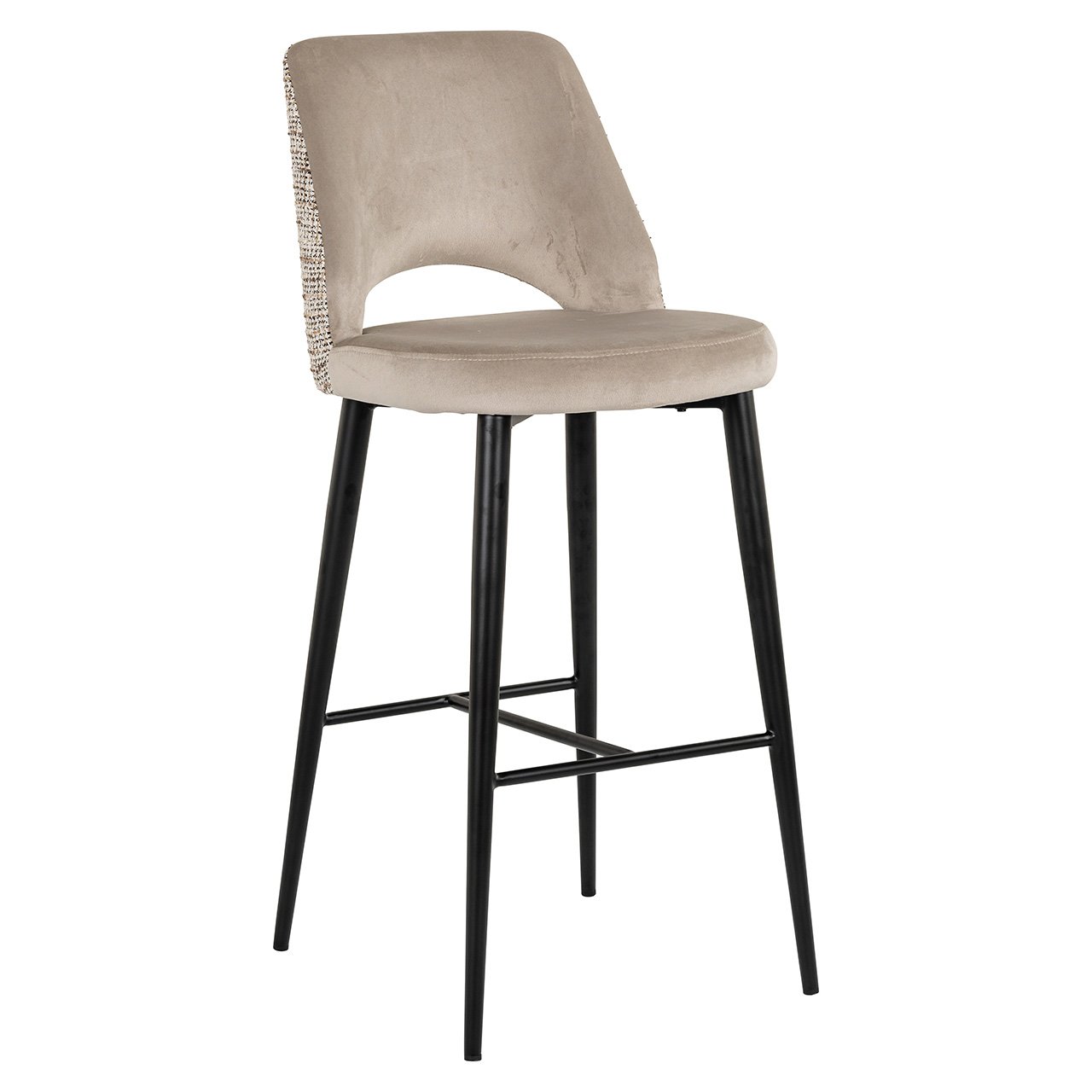 Barstoel Tabitha trendy nature / kwarts khaki brandvertragend (Be Trendy 01 Nature)