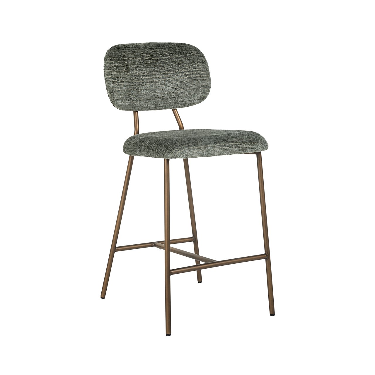 Counterstoel Xenia thyme fusion / geborstelde gouden poten (Fusion thyme 206)