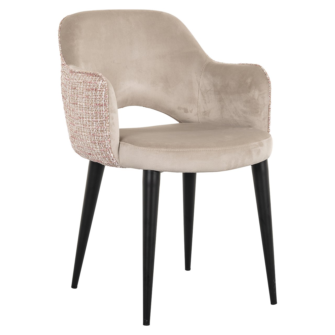 Stoel Giovanna trendy roze/kwarts khaki (Wees trendy 1673 roze)