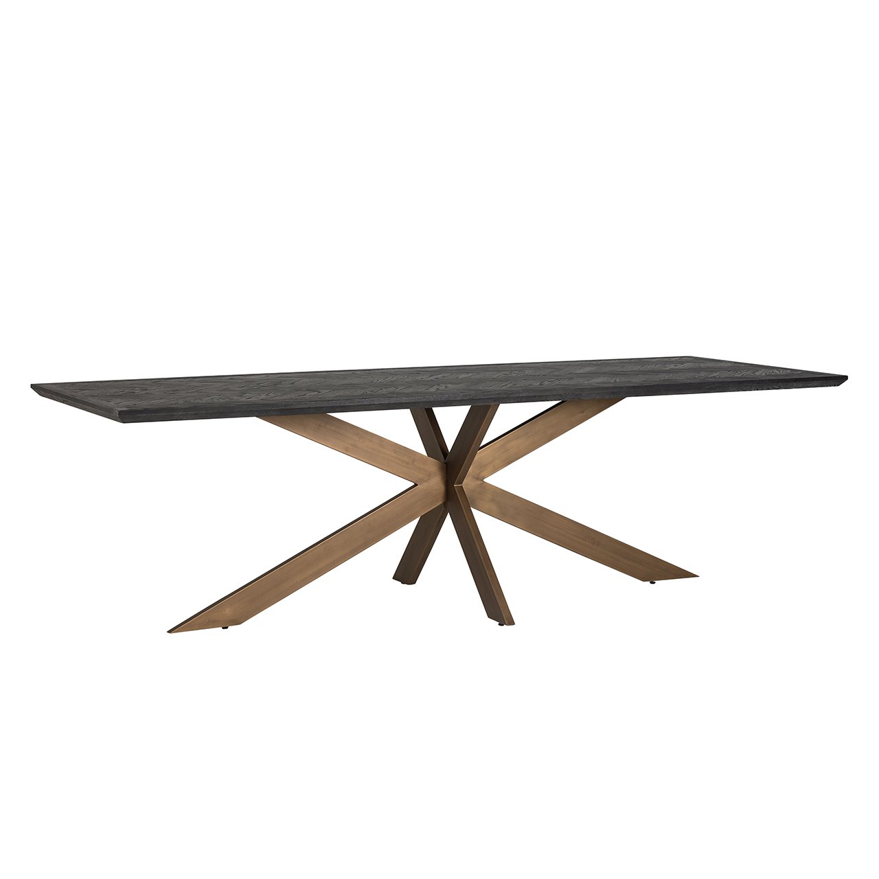 Eettafel Blackbone messing 260 (Zwart rustiek)