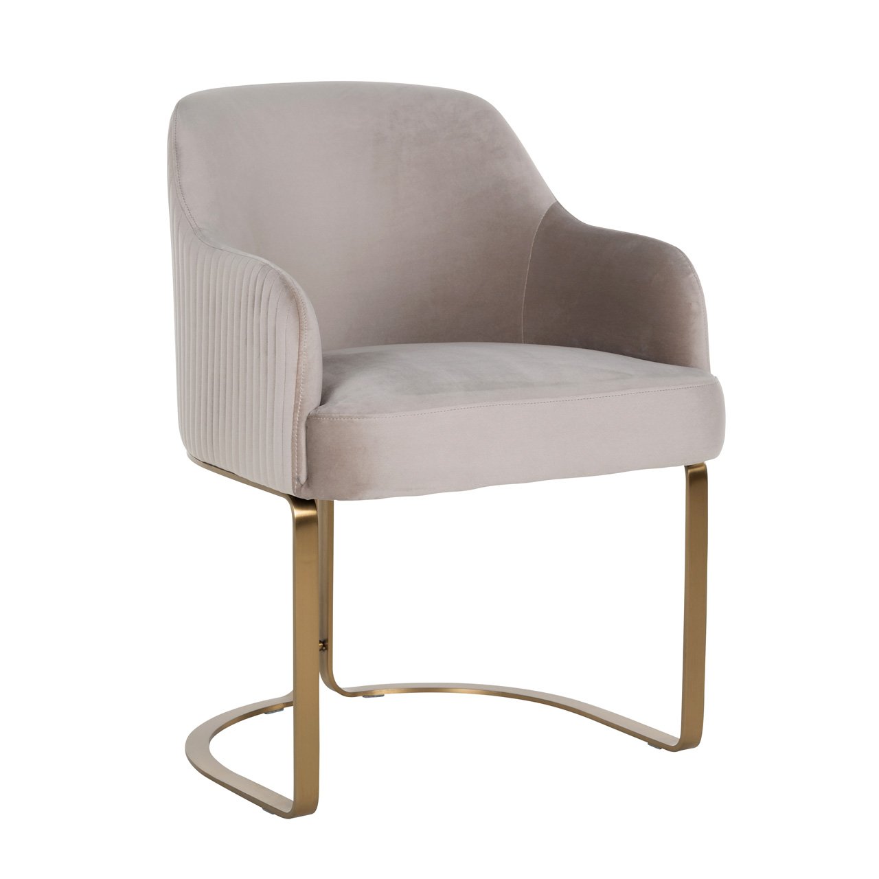 Stoel Hadley khaki fluweel brandvertragend (FR-Quartz 903 Khaki)