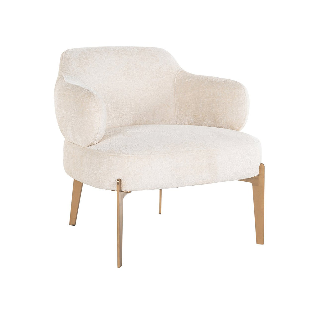 Fauteuil Venus witte chenille (Bergen 900 witte chenille)