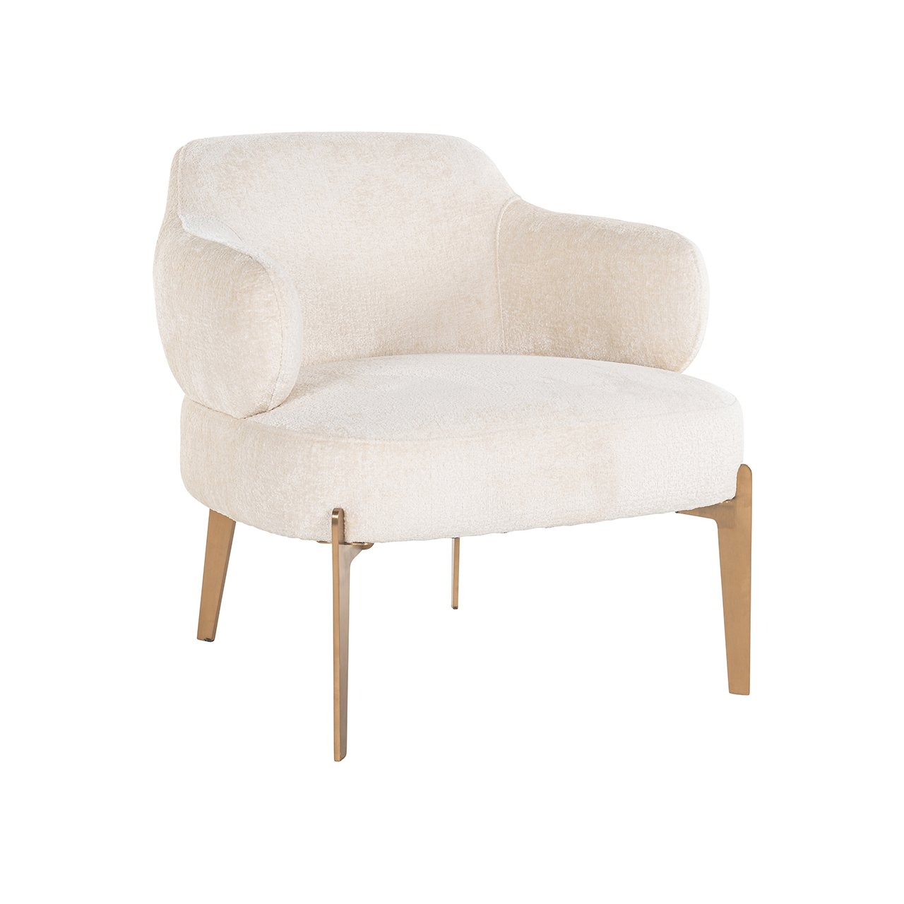Fauteuil Venus witte chenille (Bergen 900 witte chenille)