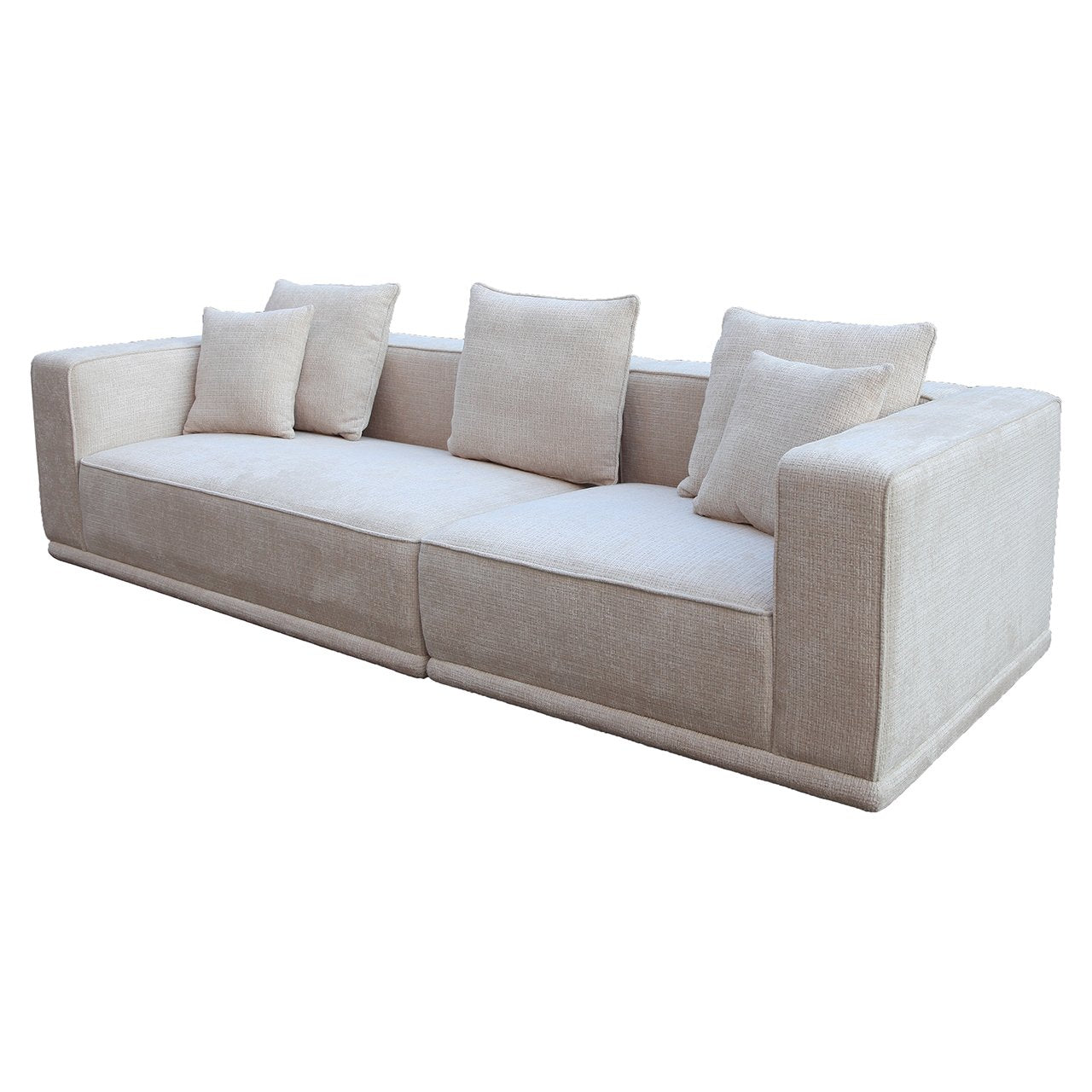Bank Lusso 3-zits beige chenille (Niagara 902 beige Chenille)