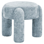 Poef Holly lichtblauw chenille (Bergen 602 Lichtblauw Chenille)