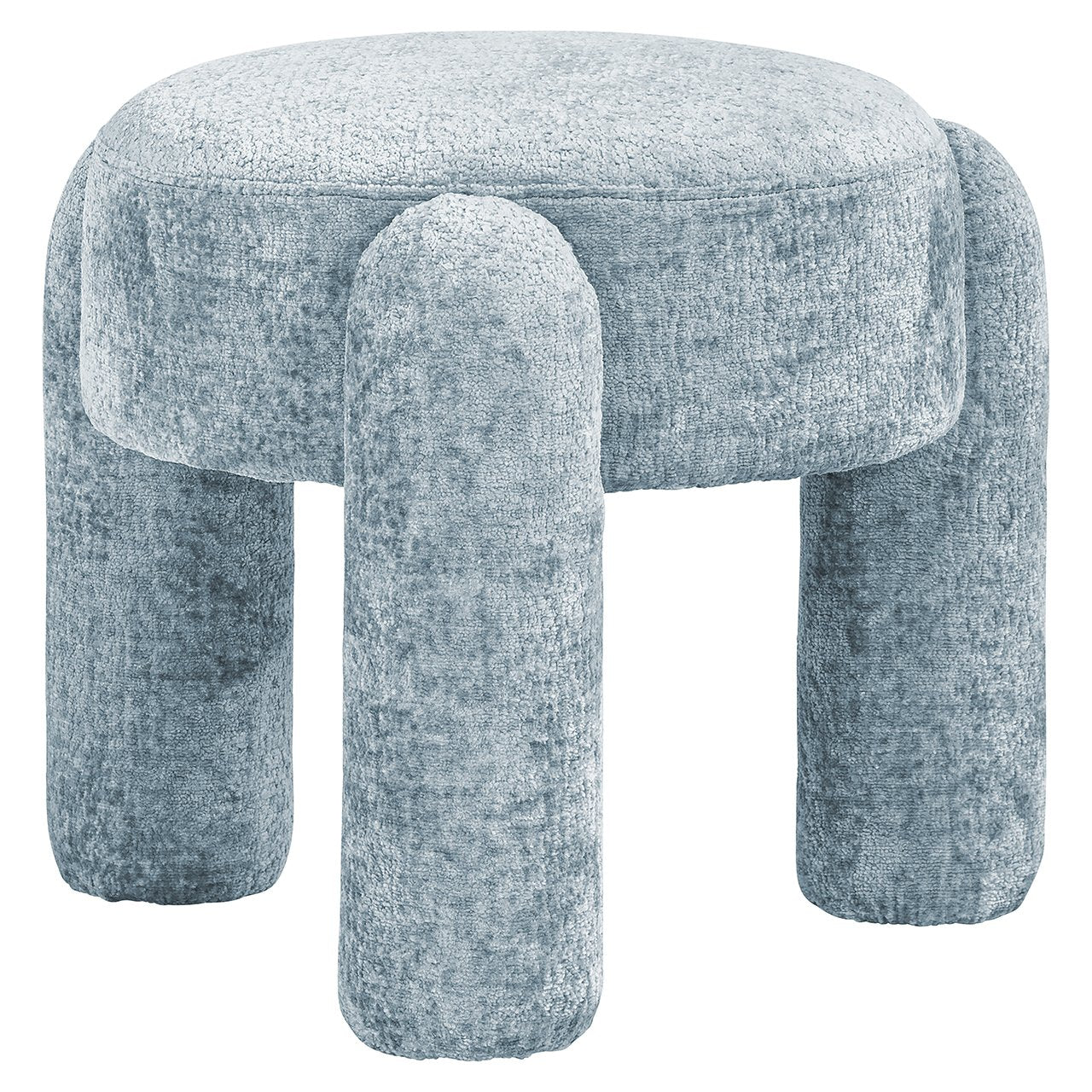 Poef Holly lichtblauw chenille (Bergen 602 Lichtblauw Chenille)