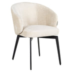 Stoel Amphara wit chenille brandvertragend (FR-Bergen 900 wit chenille)