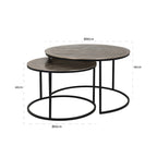 Salontafel Asher set van 2 (Champagne goud)