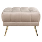 Poef Huxley khaki fluweel (Quartz Khaki 903)