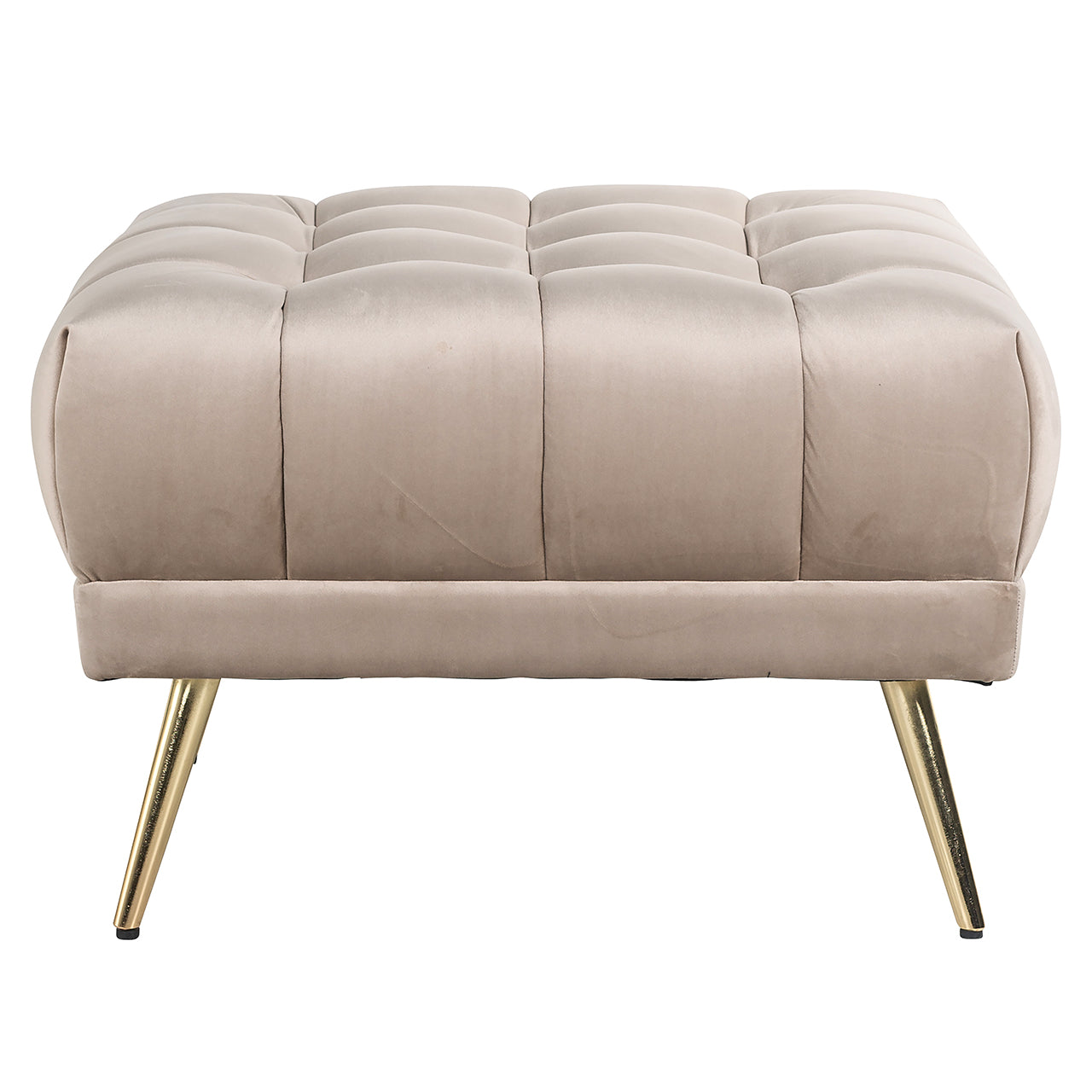 Poef Huxley khaki fluweel (Quartz Khaki 903)