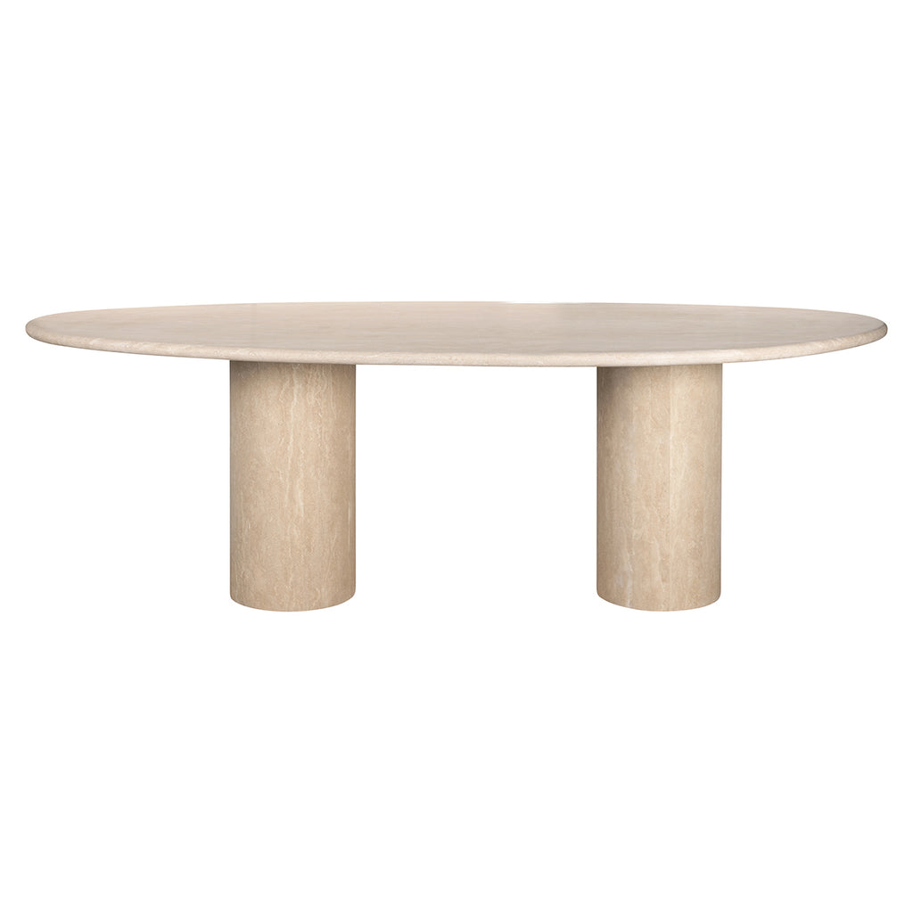 Eettafel Renaissance organisch Italiaans Travertijn (Beige)