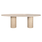 Eettafel Renaissance organisch Italiaans Travertijn (Beige)