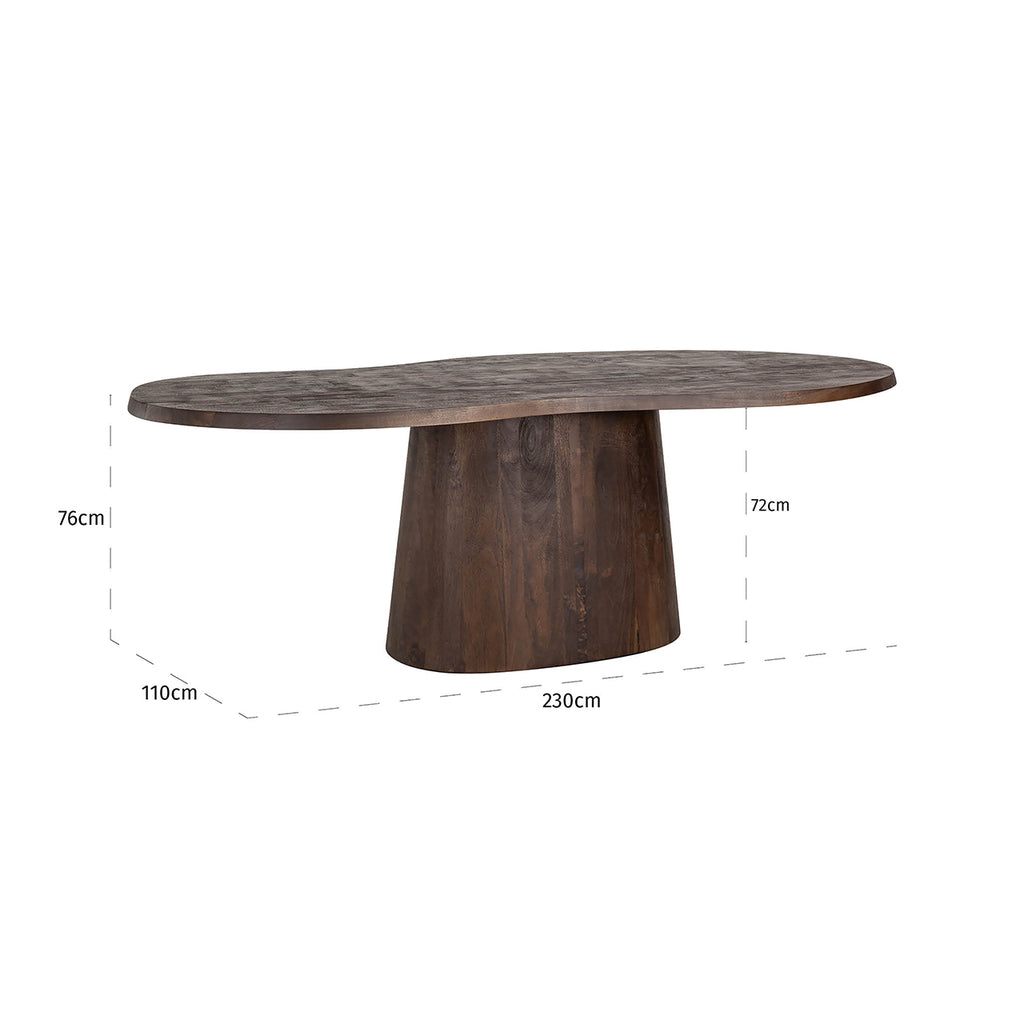 Eettafel Odile 230 (Donkerbruin)