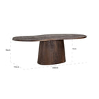 Eettafel Odile 230 (Donkerbruin)
