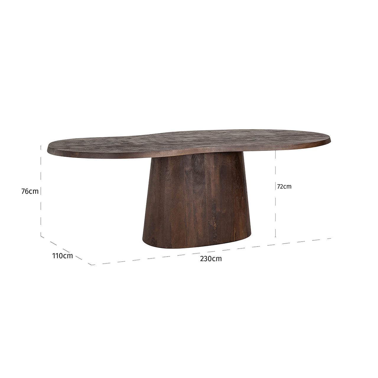 Eettafel Odile 230 (Donkerbruin)
