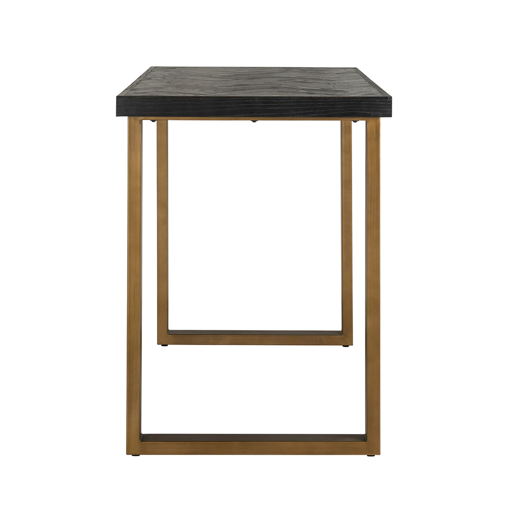 Bartafel Zwartbeen messing (Zwart rustiek)
