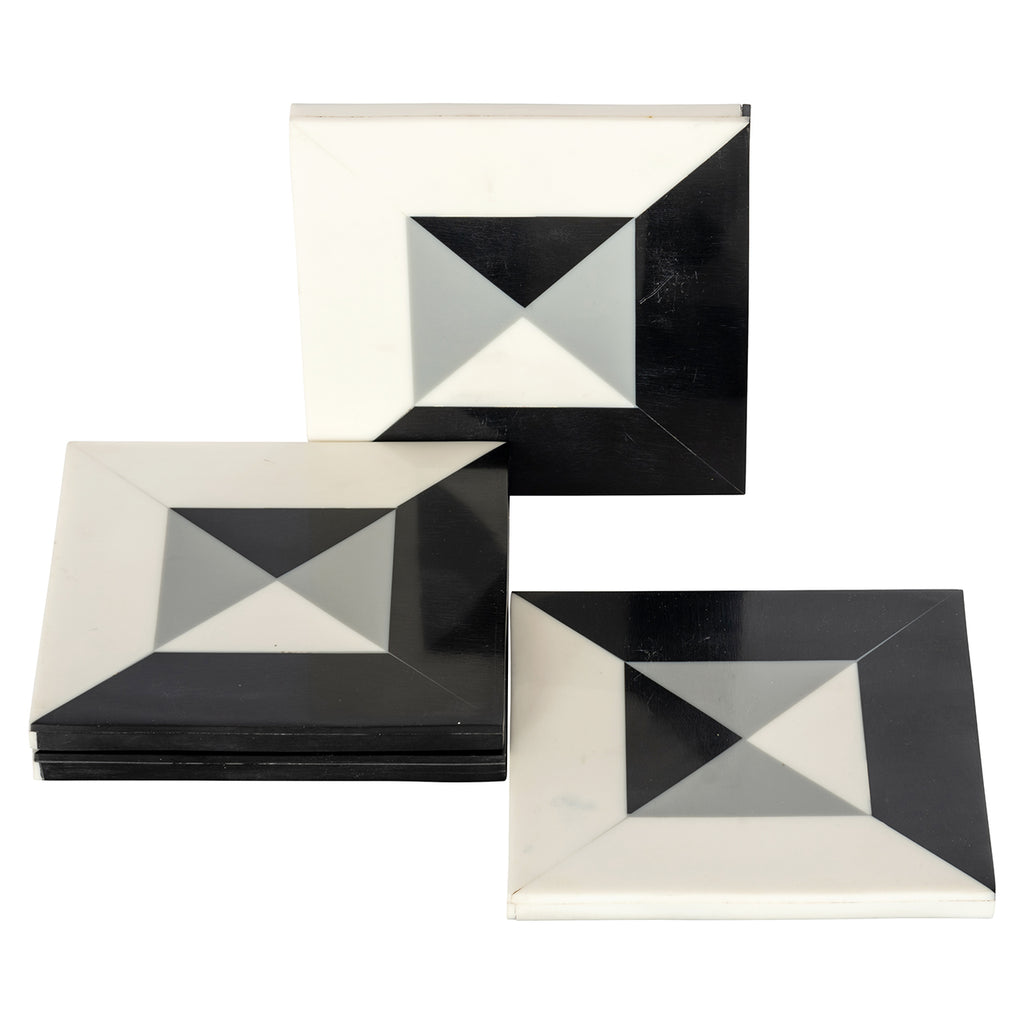 Onderzetter Louel (Zwart/wit)