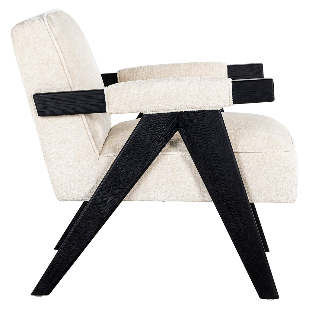 Fauteuil Cooper witte chenille (Bergen 900 witte chenille)