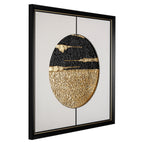 Wandkunst Maan (Zwart/goud)