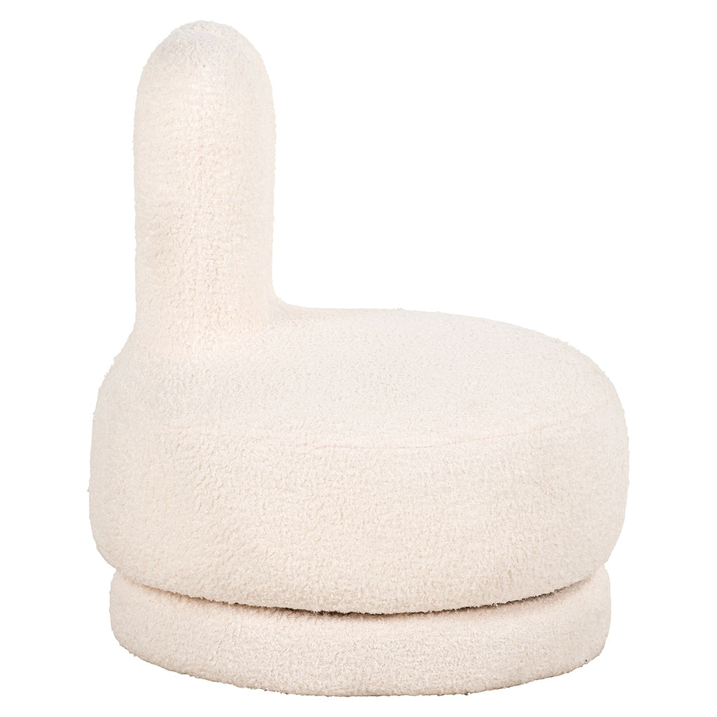 Kinderstoel Konijn witte teddy (Teddy 14 Wit)