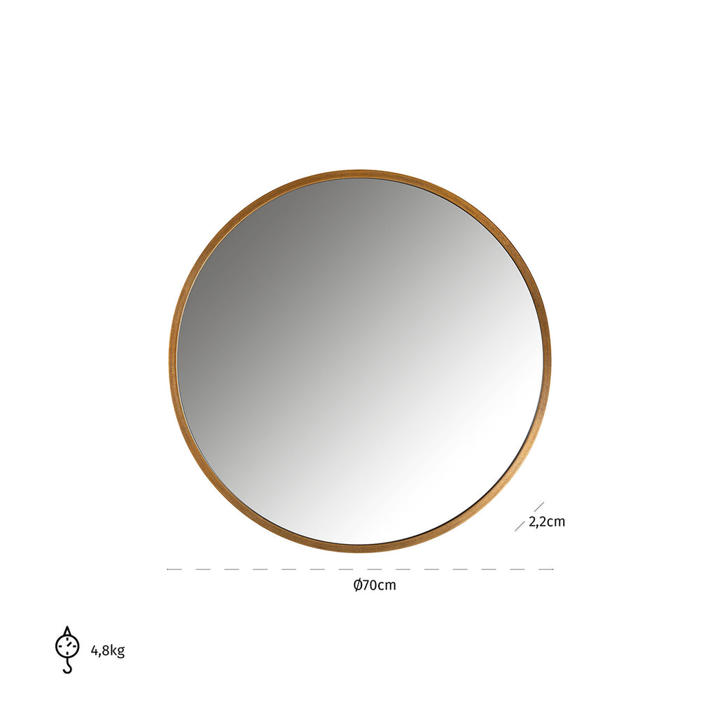 Spiegel Maeron goud 70Ø (Goud)