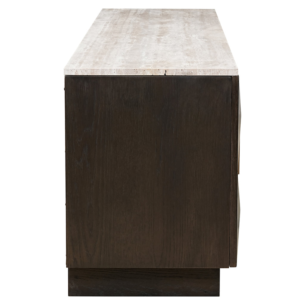 Tv-meubel Claremont 4-deurs (Bruin)