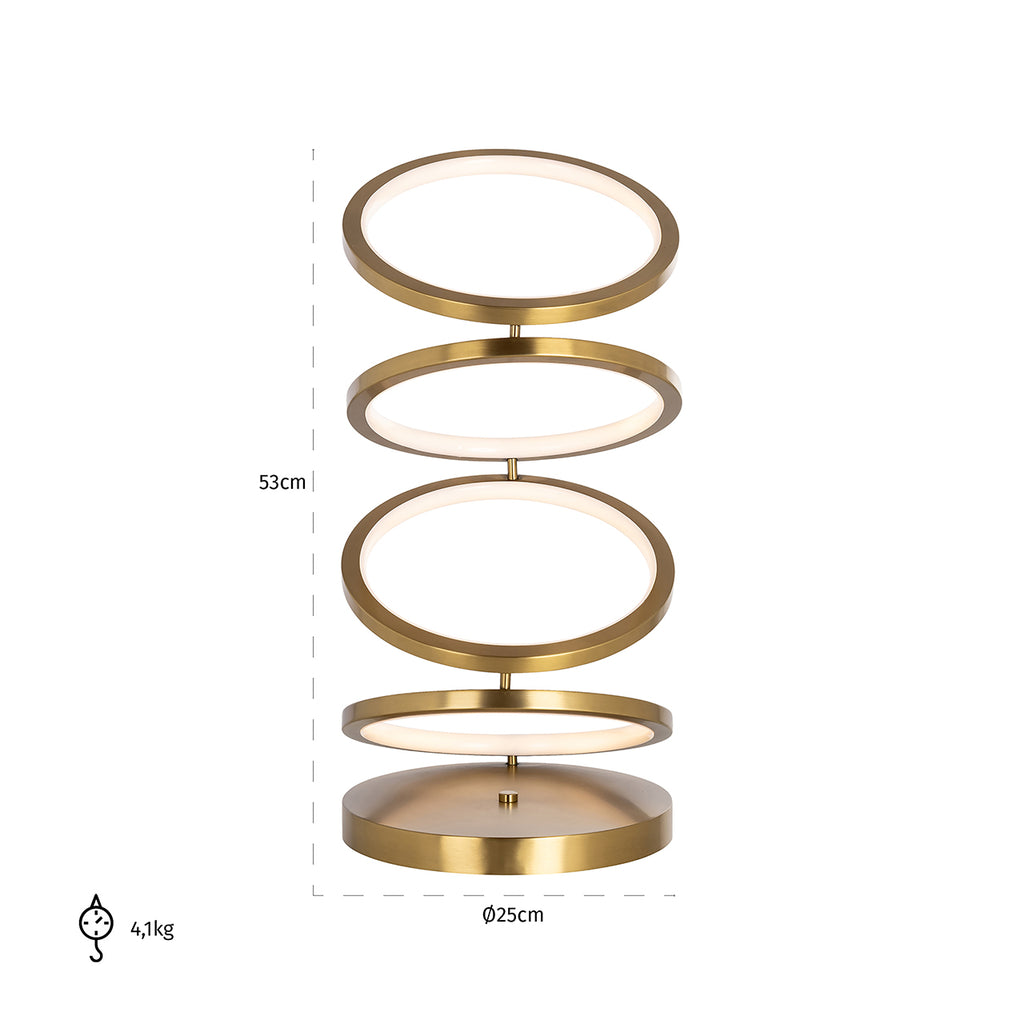 Tafellamp Jaimin (Geborsteld Goud)