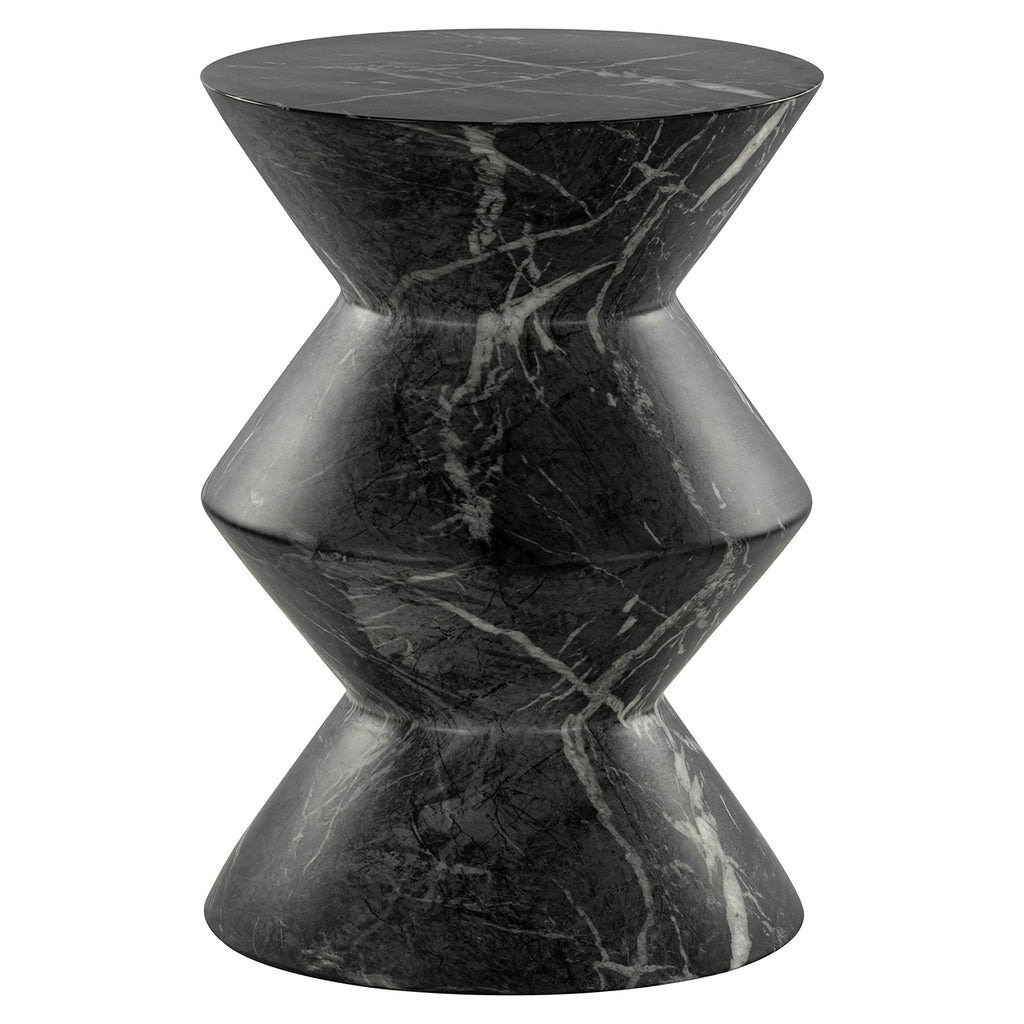 Bijzettafel Bosco faux zwart marmer (Zwart)