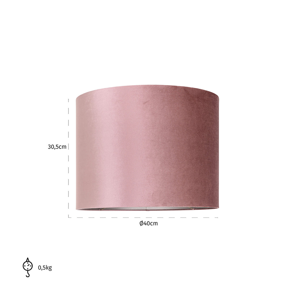 Lampenkap Oudroze cilinder 40Ø (Italian-4008 Oudroze)