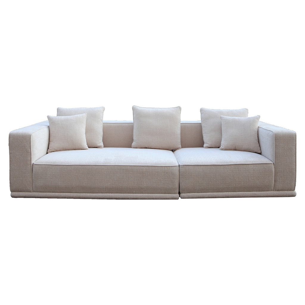 Bank Lusso 3-zits beige chenille (Niagara 902 beige Chenille)