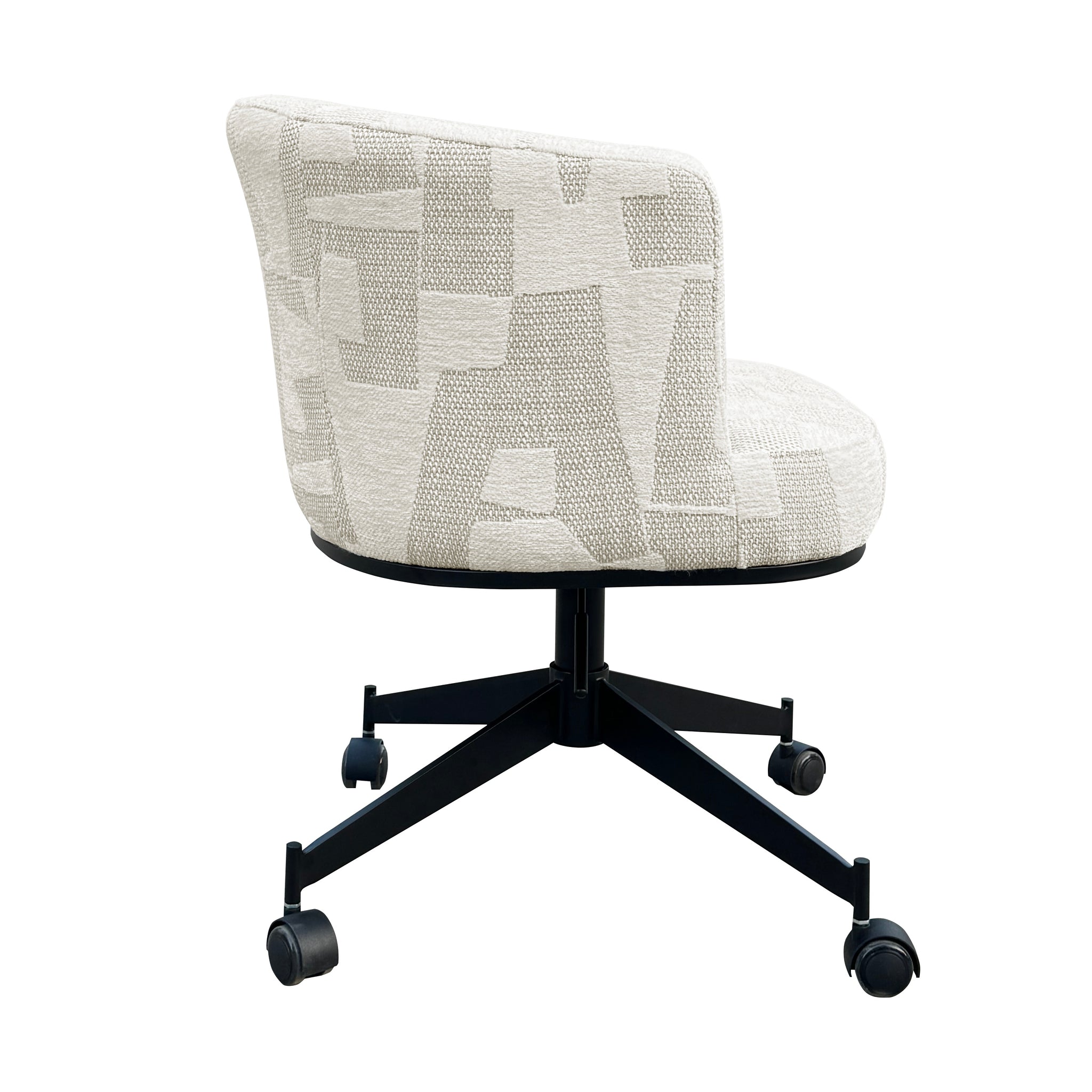 Draaistoel Rochenne met wielen beige graffic (Beige graffic)