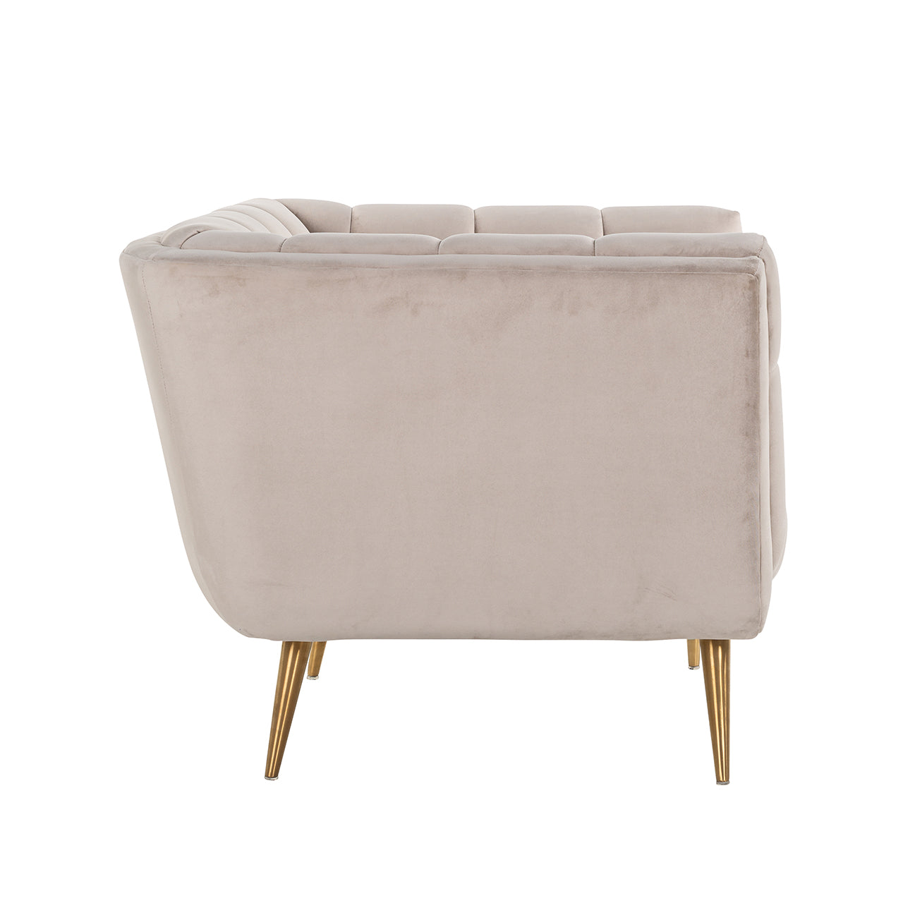Fauteuil Huxley Khaki fluweel / Geborsteld goud (Quartz Khaki 903)