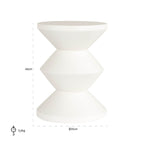 Bijzettafel Bloomstone Diablo 34Ø (Wit)