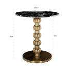 Bistrotafel Witlox 75Ø (Zwart/goud)
