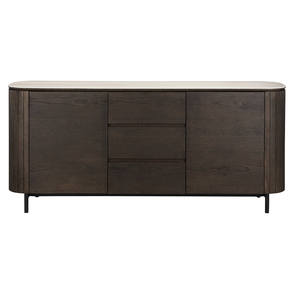 Dressoir Ritz 2-deurs 3-laden (Bruin)