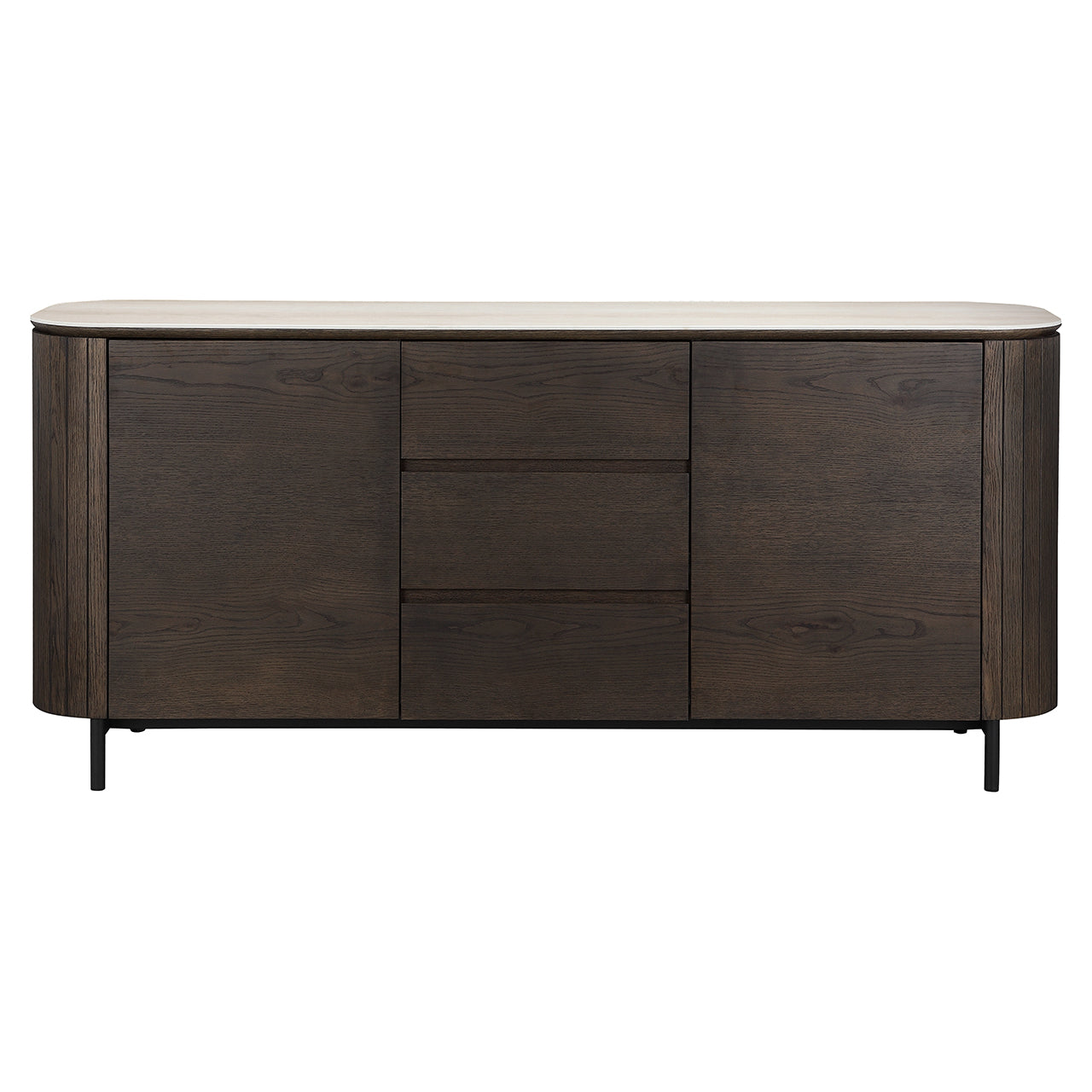 Dressoir Ritz 2-deurs 3-laden (Bruin)