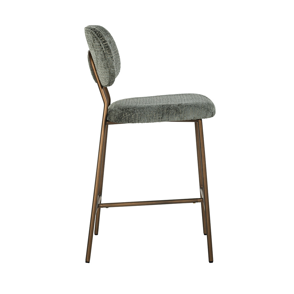 Counterstoel Xenia thyme fusion / geborstelde gouden poten (Fusion thyme 206)